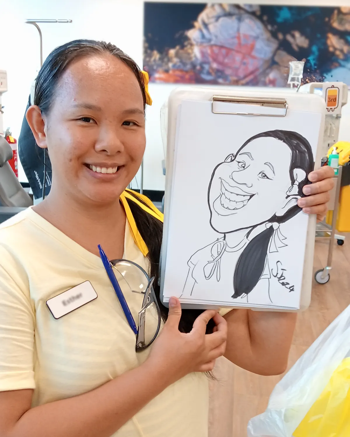 Caricature artwork: Esther